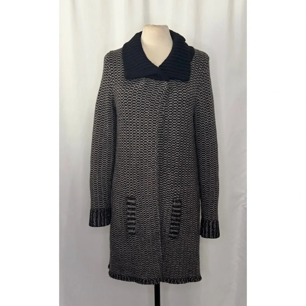 MARGARET O'LEARY Angora‎ Cashmere Wool Long cardigan Sweater Jacket Medium